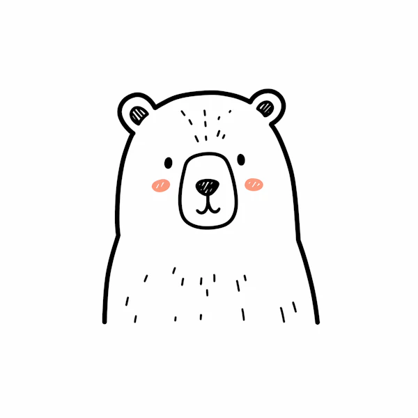 Minimalist Bear Art