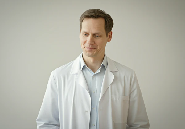 Man in Lab Coat Portrait