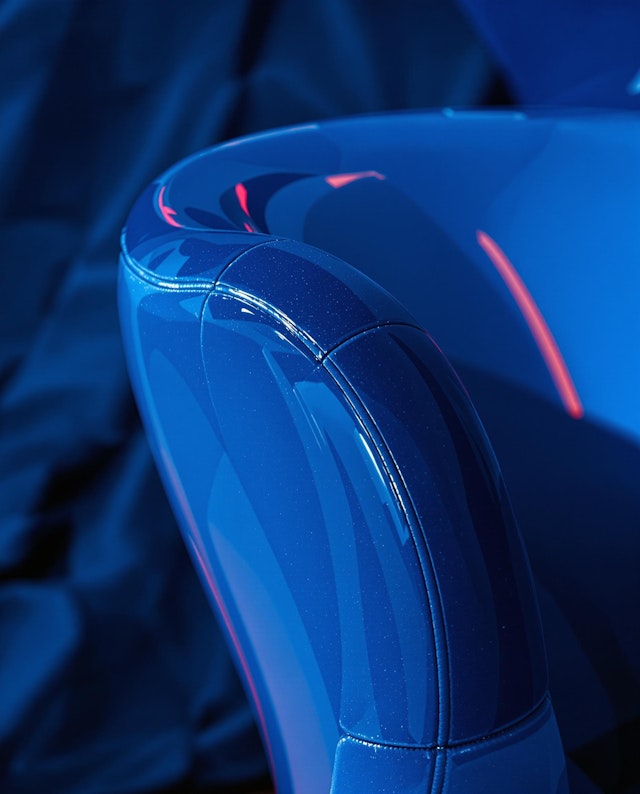 Glossy Blue Surface