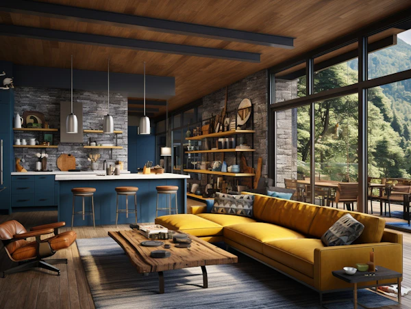 Contemporary Rustic Panorama Lounge