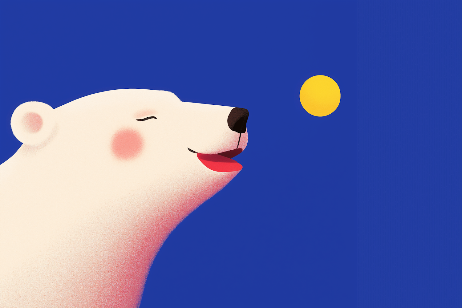 Serene Polar Bear Illustration