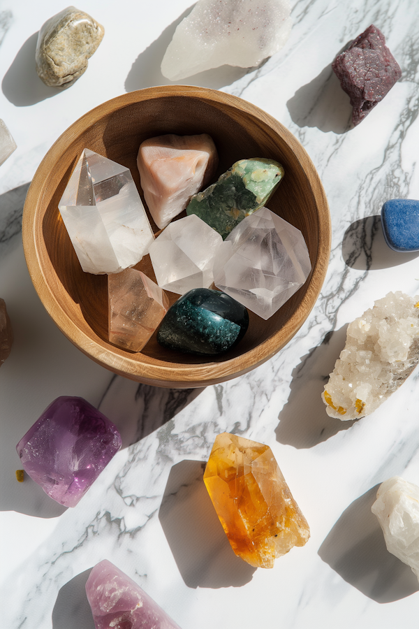 Assortment of Colorful Crystals