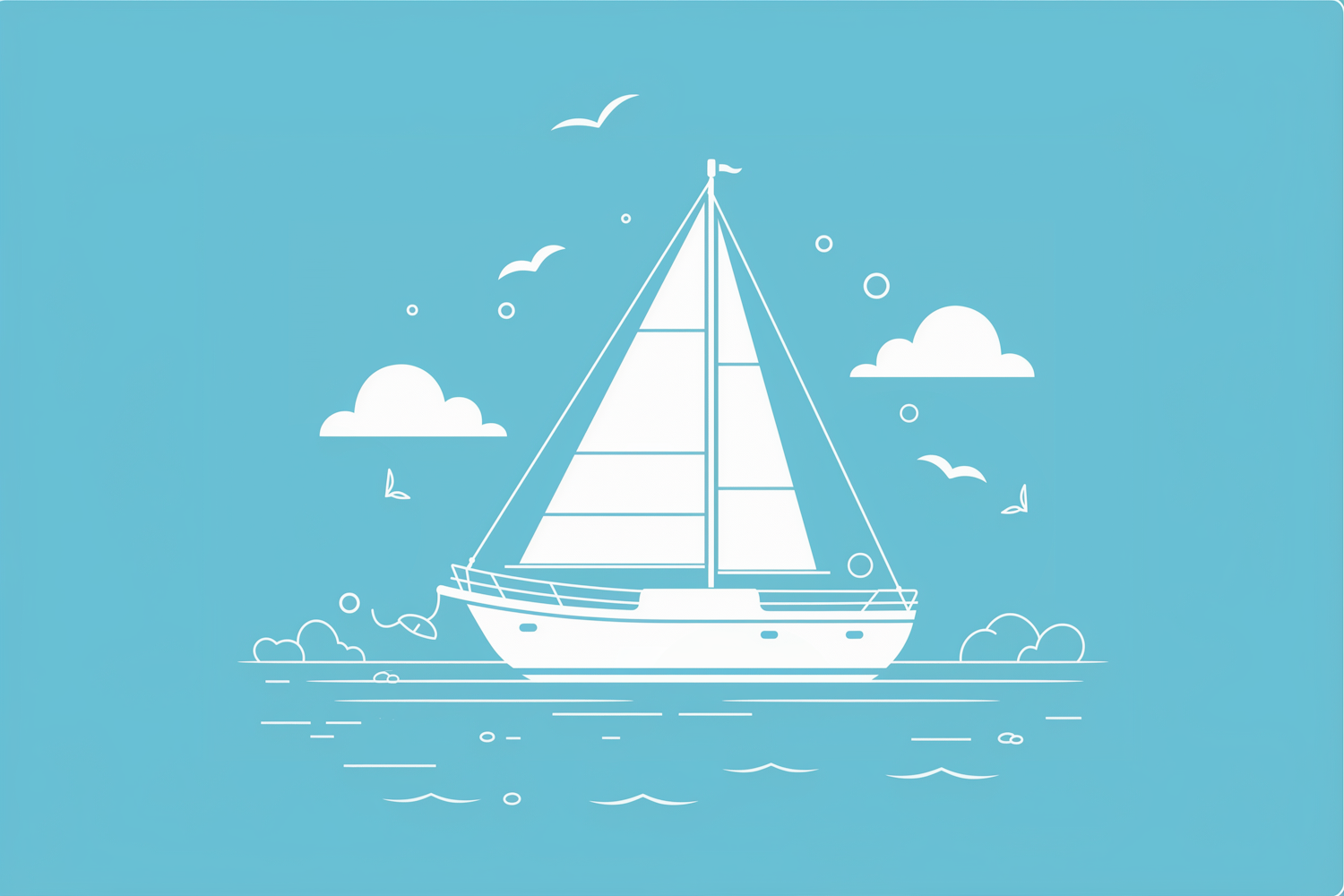 Serene Sailboat Illustration