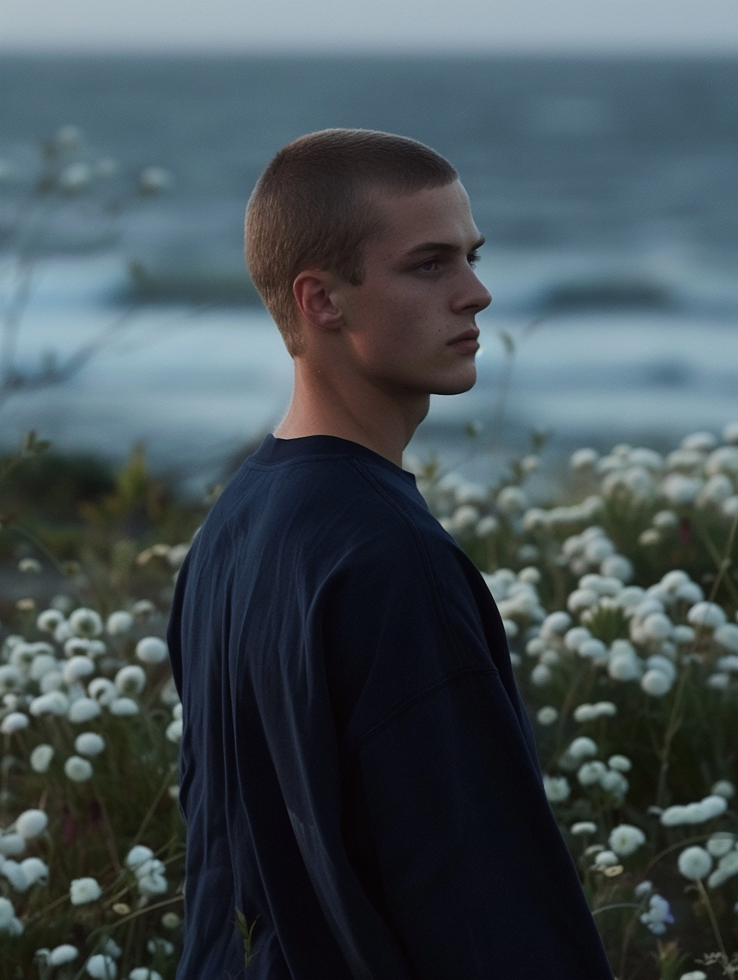 Man in Serene Outdoors