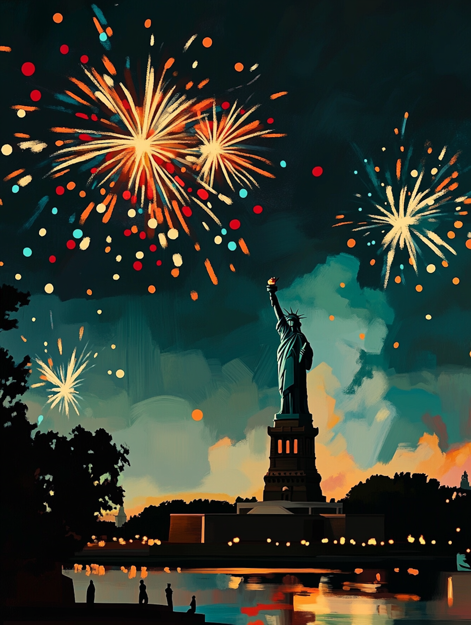 Statue of Liberty Fireworks Celebration