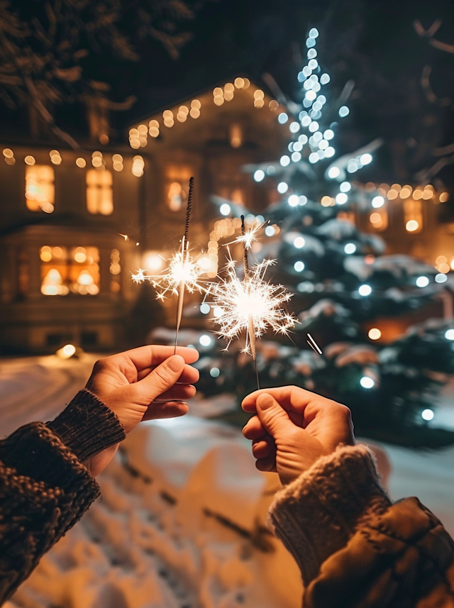 Festive Sparkler Celebration