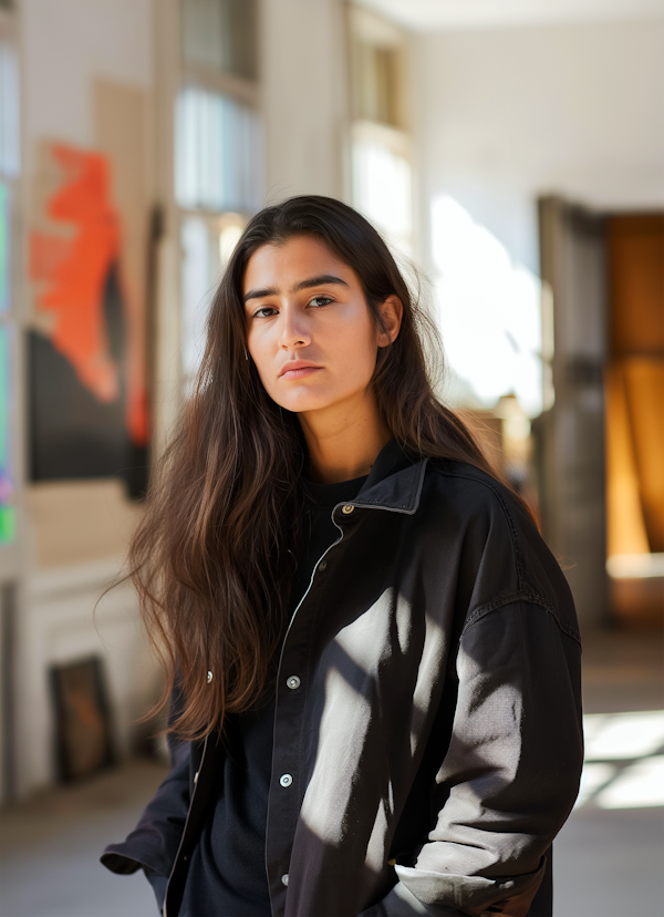 Thoughtful Young Woman Portrait