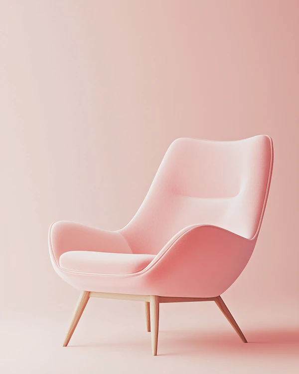 Modern Pink Armchair