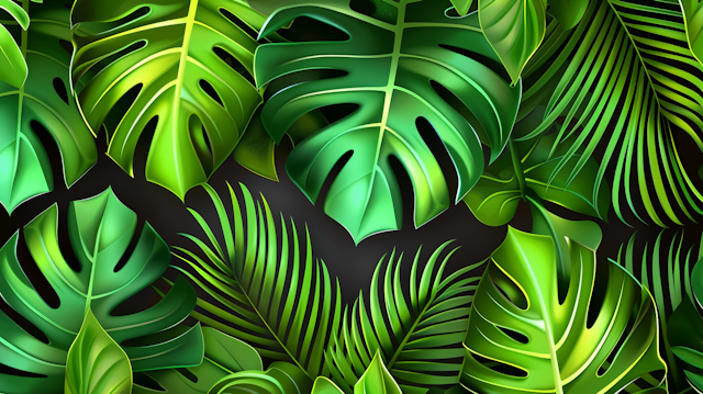 Tropical Leaves Composition