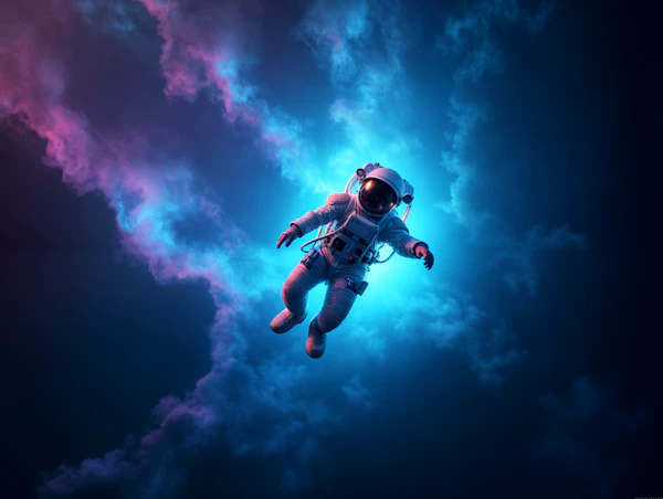 Astronaut in Ethereal Space