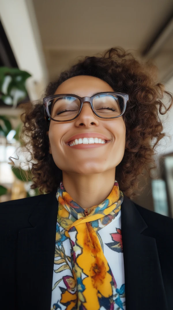 Smiling Woman Close-Up