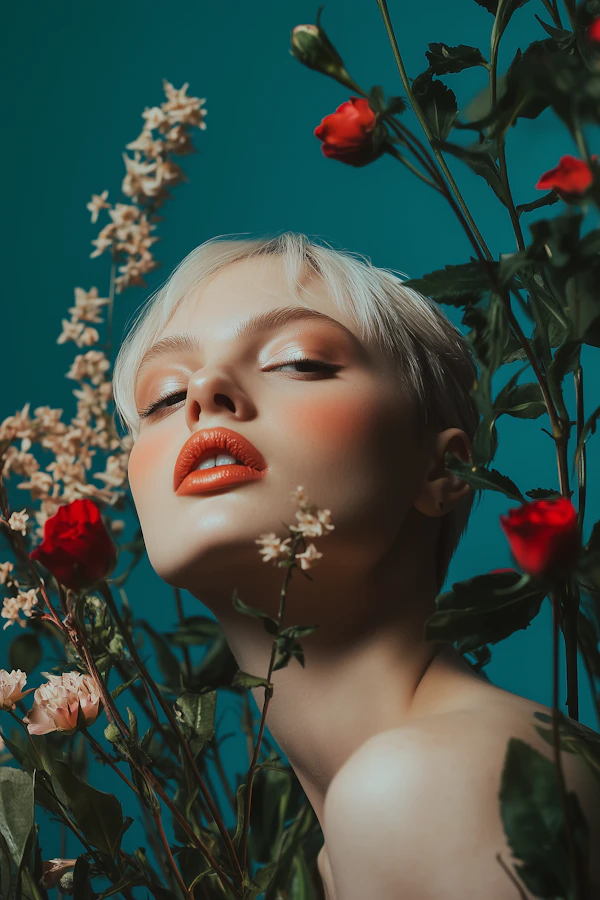 Elegant Floral Portrait