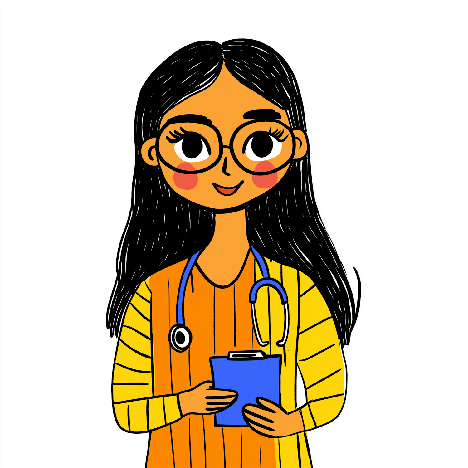 Illustration of Young Female Doctor