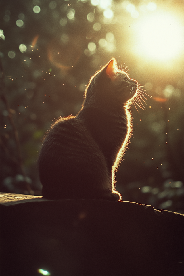 Cat in Golden Sunlight