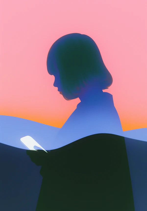 Silhouette with Phone