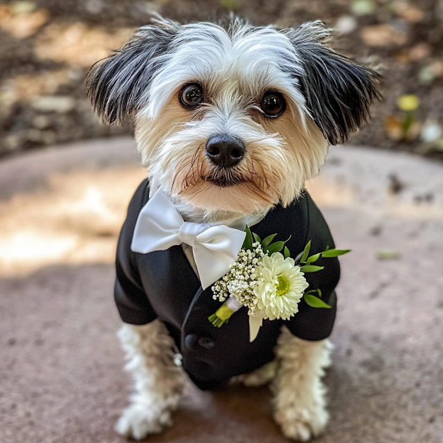 Dog in Formal Attire