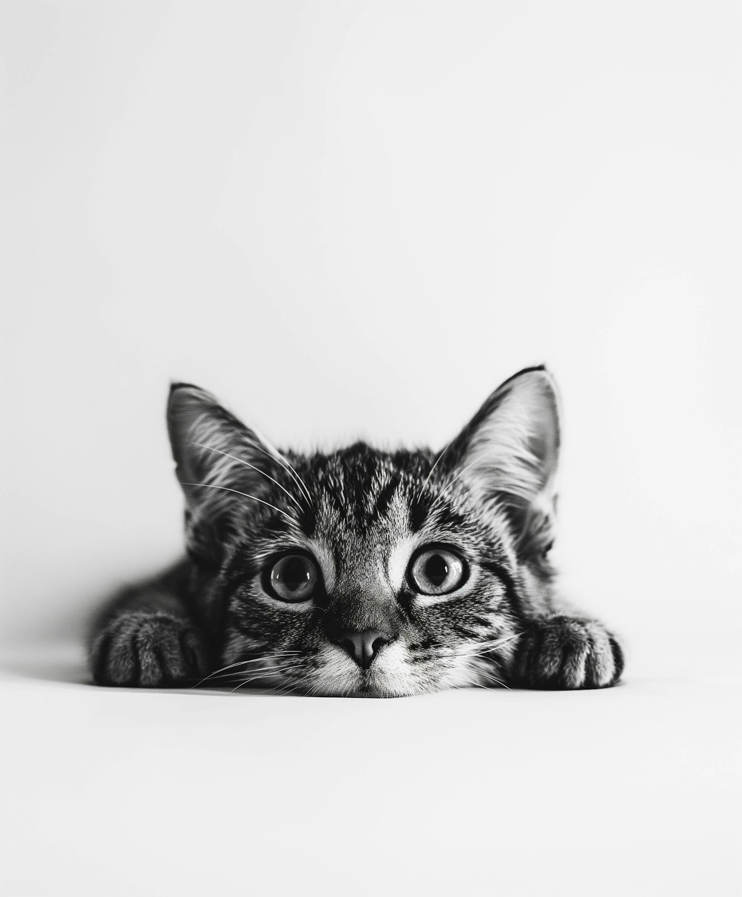 Curious Striped Kitten