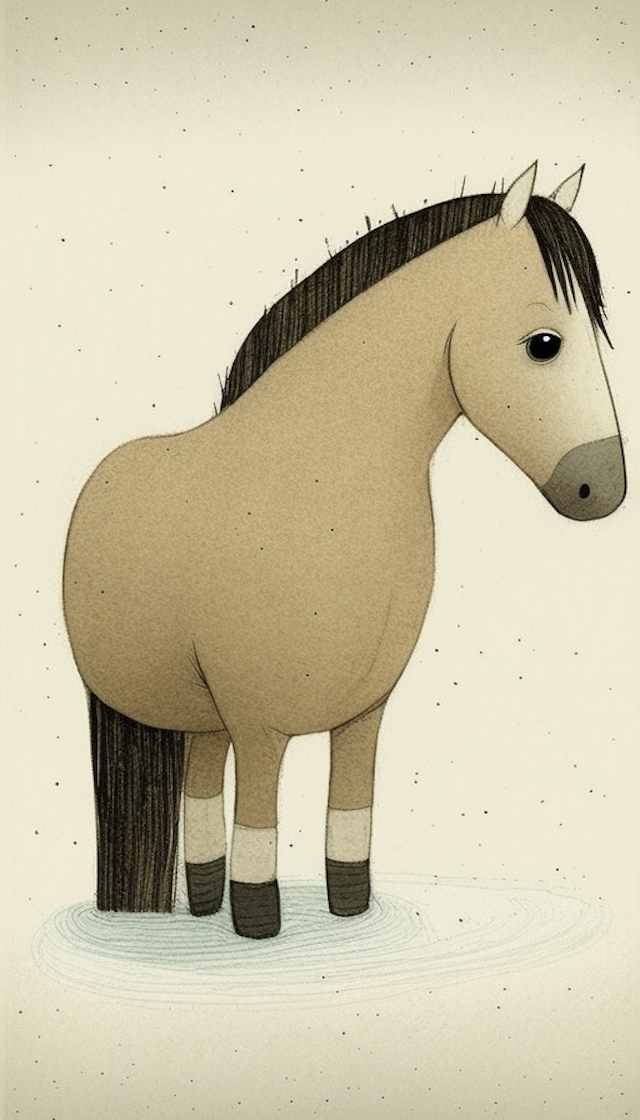 Stylized Illustration of a Horse