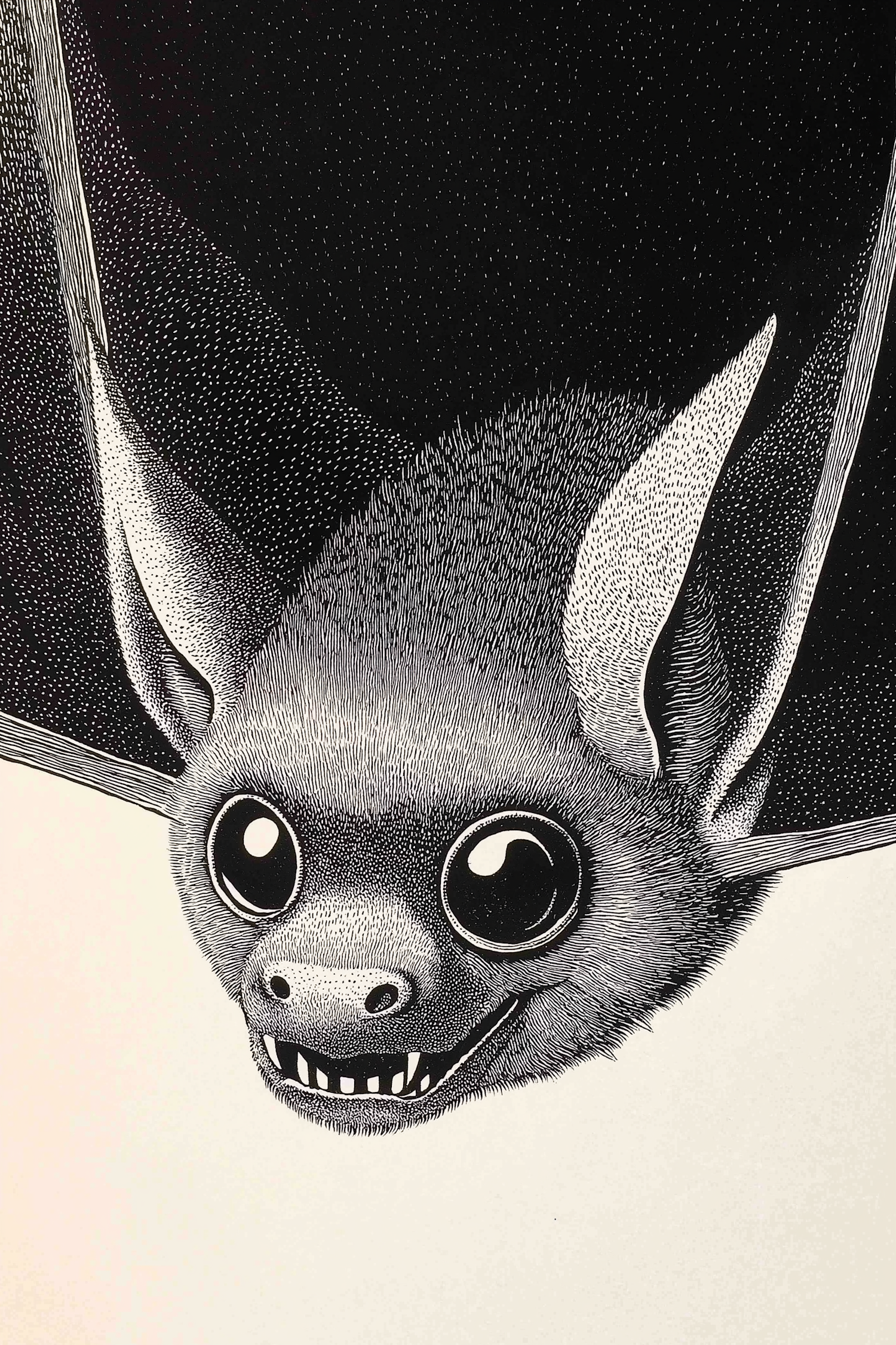 Whimsical Bat Illustration