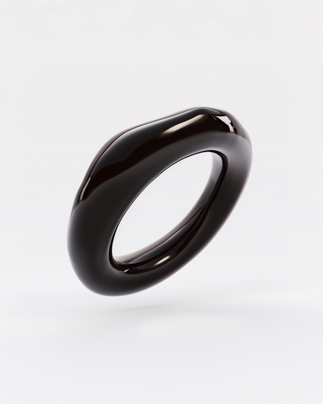 Sleek Black Ring