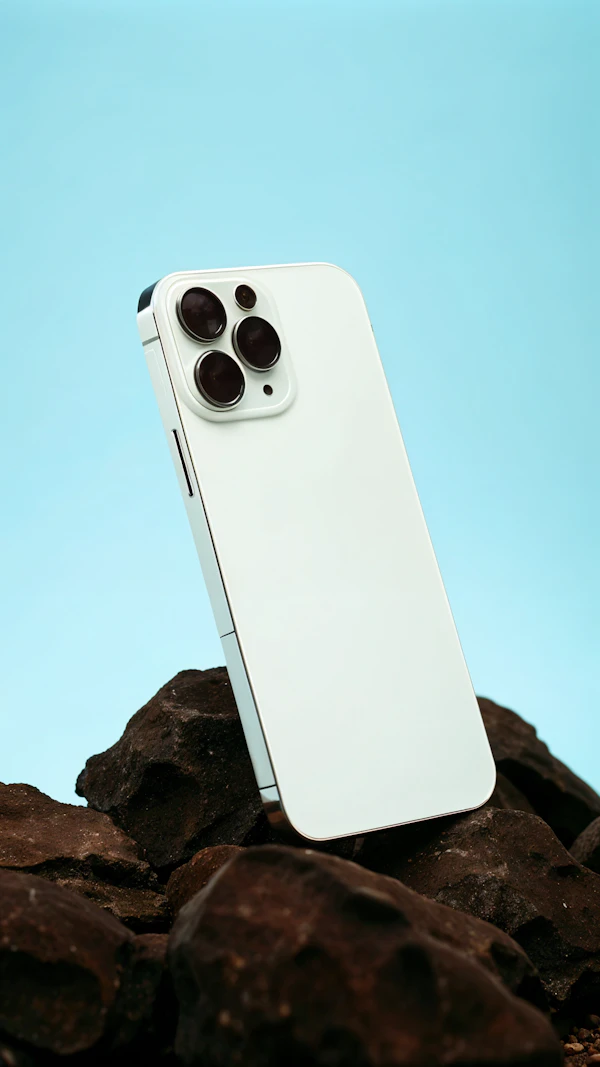 Modern Smartphone on Rocks