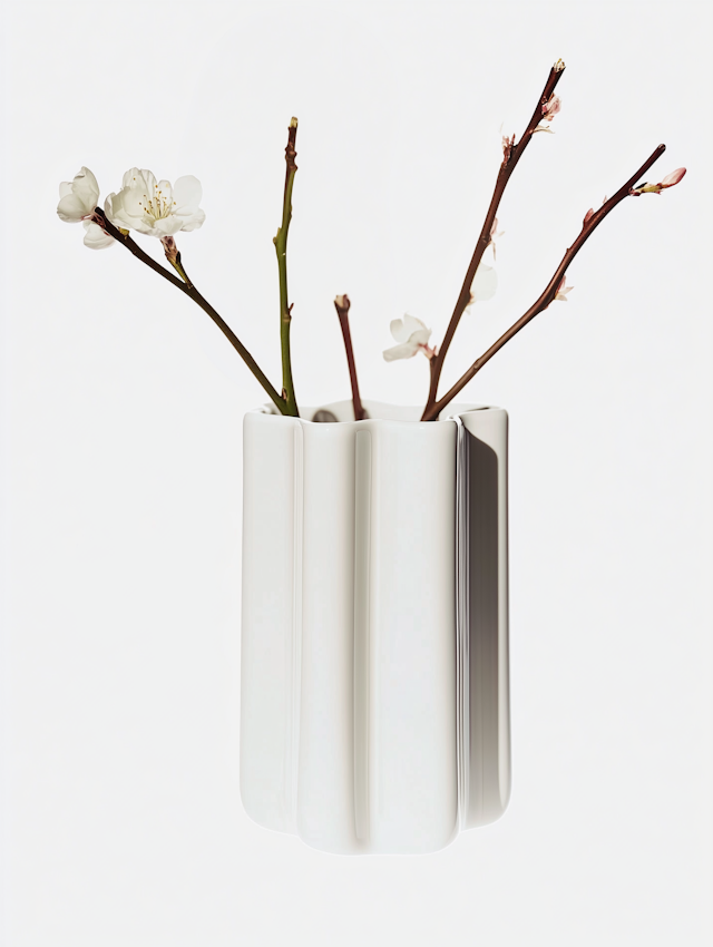 Modern Vase with Blossoms