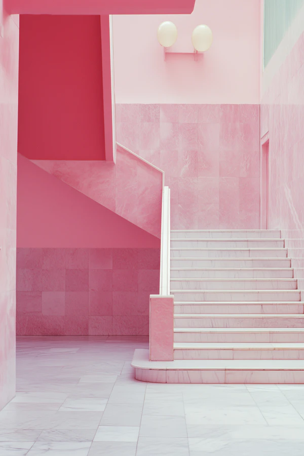 Modern Pink Architectural Interior