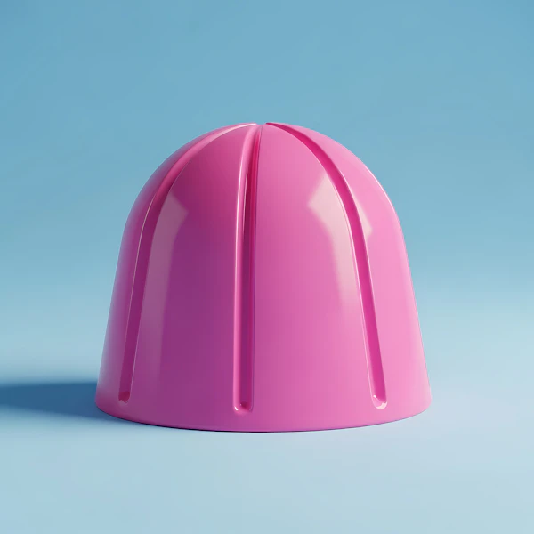 Pink Dome on Blue