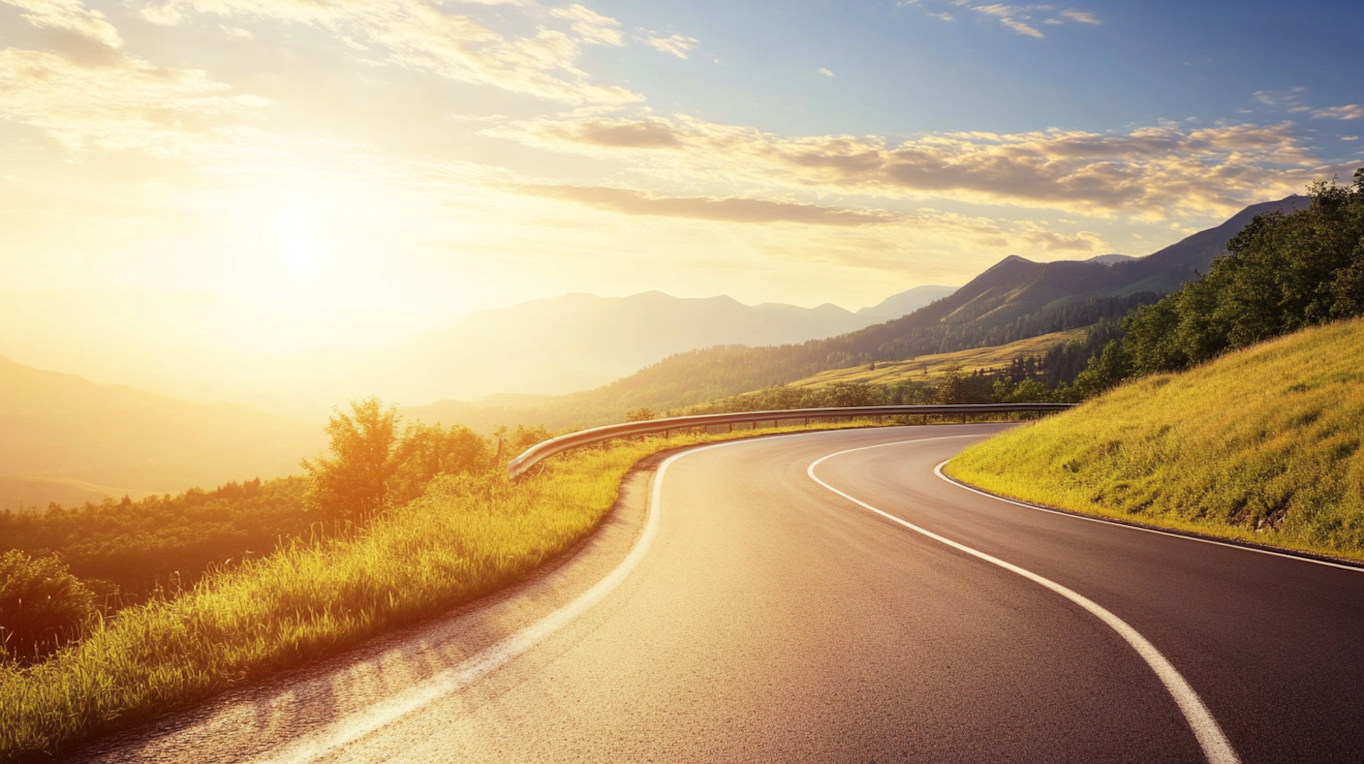 Serene Landscape with Winding Road