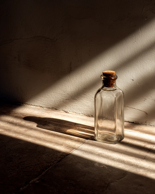 Glass Bottle in Sunlight