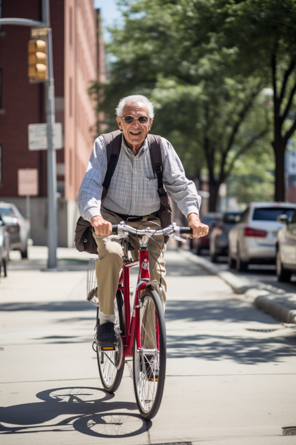 JoyRide: The Spirited Senior Cyclist