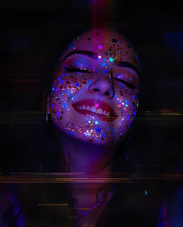 Celestial Glitter Portrait