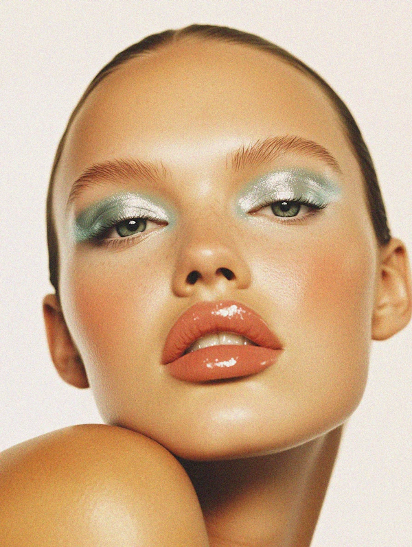 Close-up Portrait with Striking Makeup