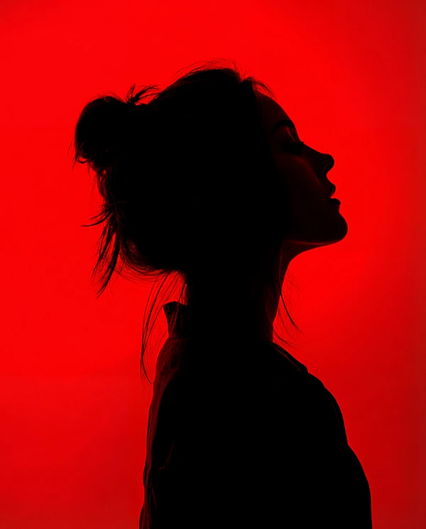 Silhouette on Red