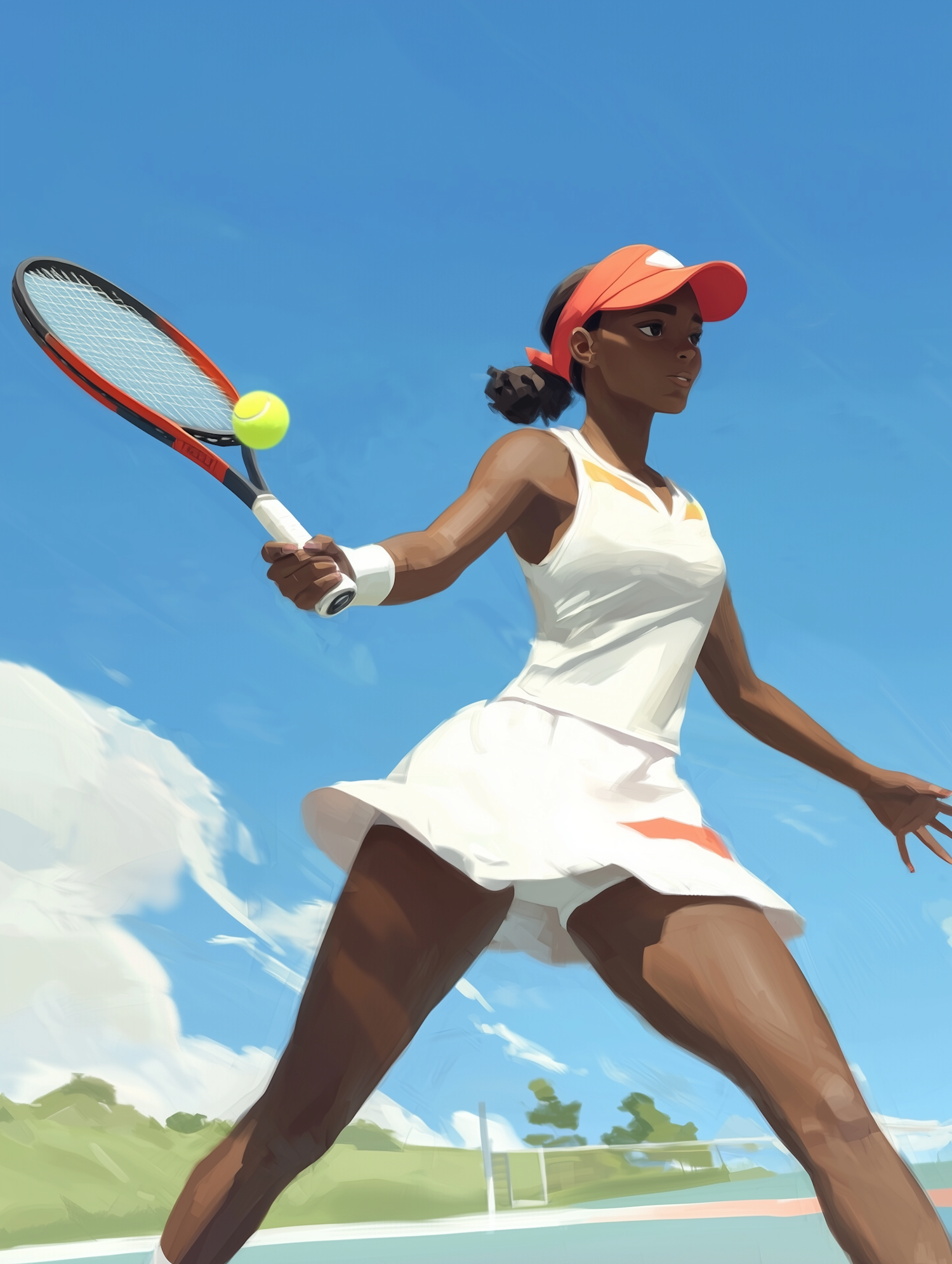 Tennis Player in Action