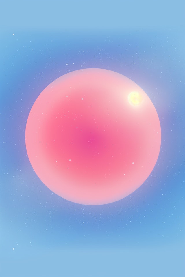 Luminous Pink Sphere