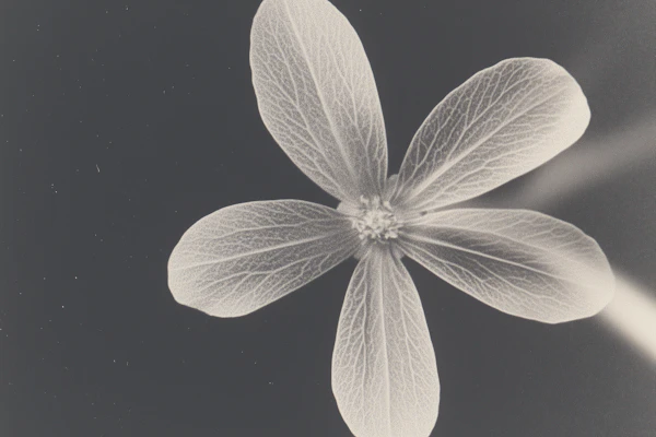 Monochrome Flower Close-Up
