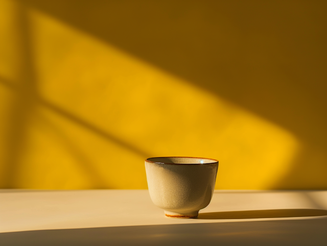 Ceramic Bowl with Dynamic Shadow Play