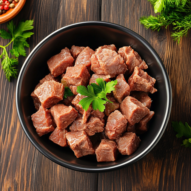 Fresh Beef Cubes with Parsley