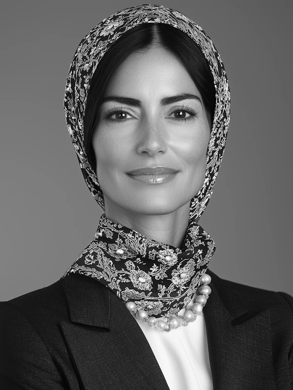 Elegant Woman in Monochrome
