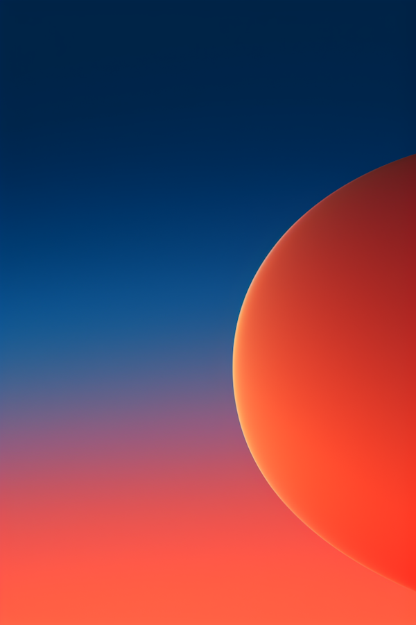 Asymmetric Sunset Geometric Abstraction