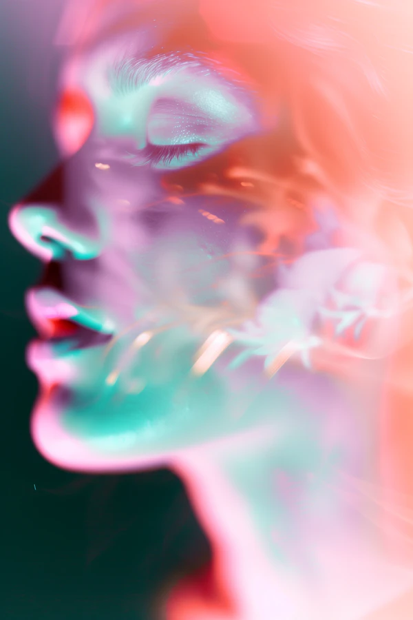 Surreal Neon Portrait
