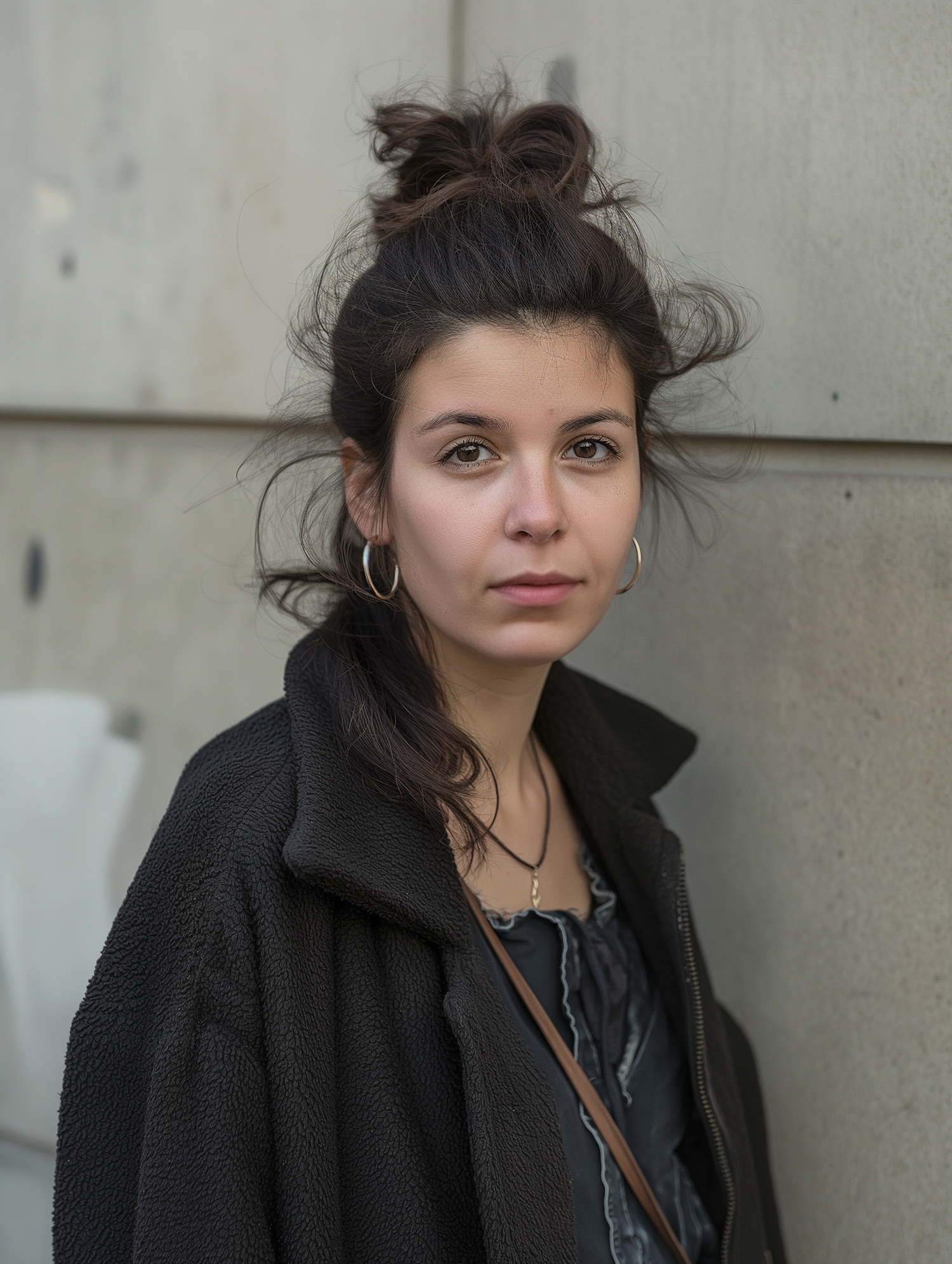 Portrait of a Thoughtful Young Woman