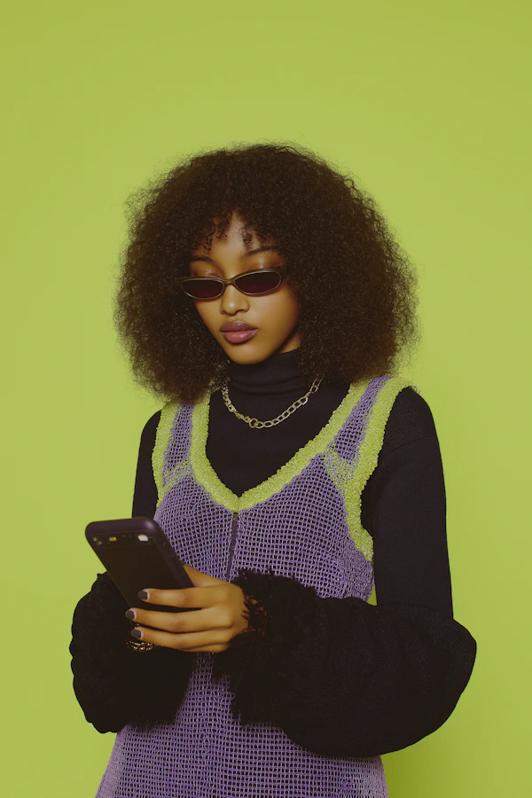 Stylish Woman with Phone
