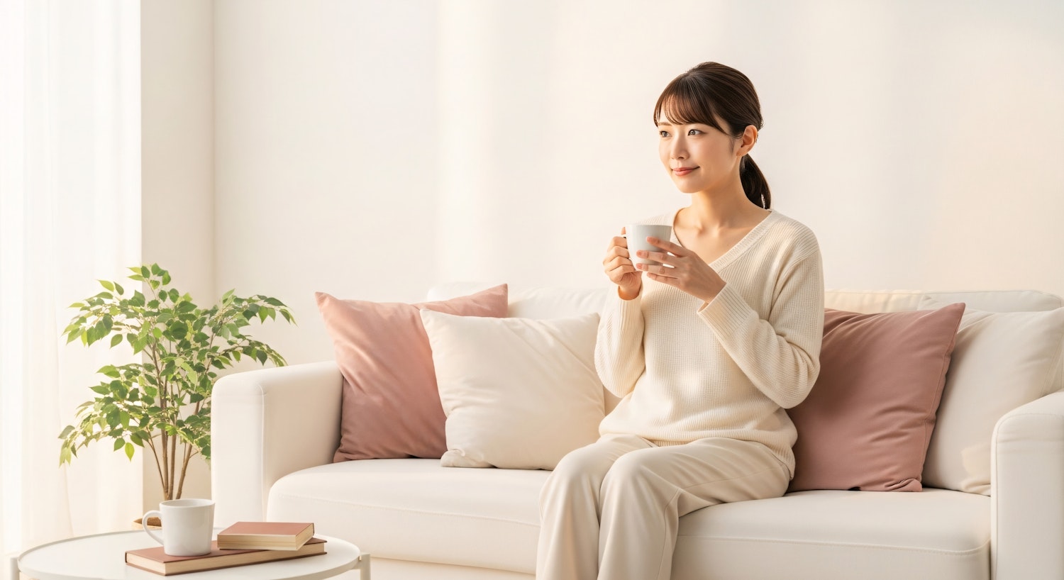Woman in Minimalist Room