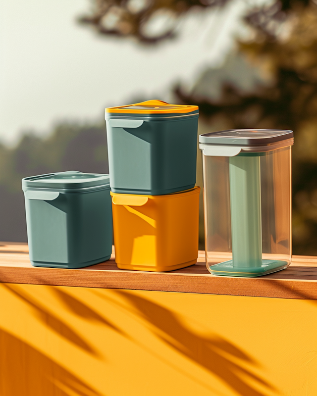 Outdoor Tabletop Storage Containers