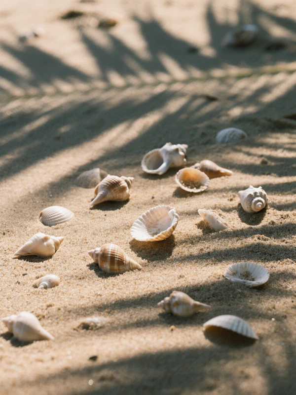 Seashells on Golden Sand