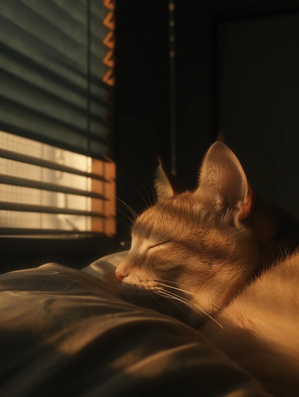 Sleeping Tabby in Sunlight