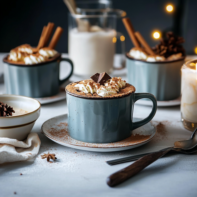 Cozy Winter Hot Chocolate Scene