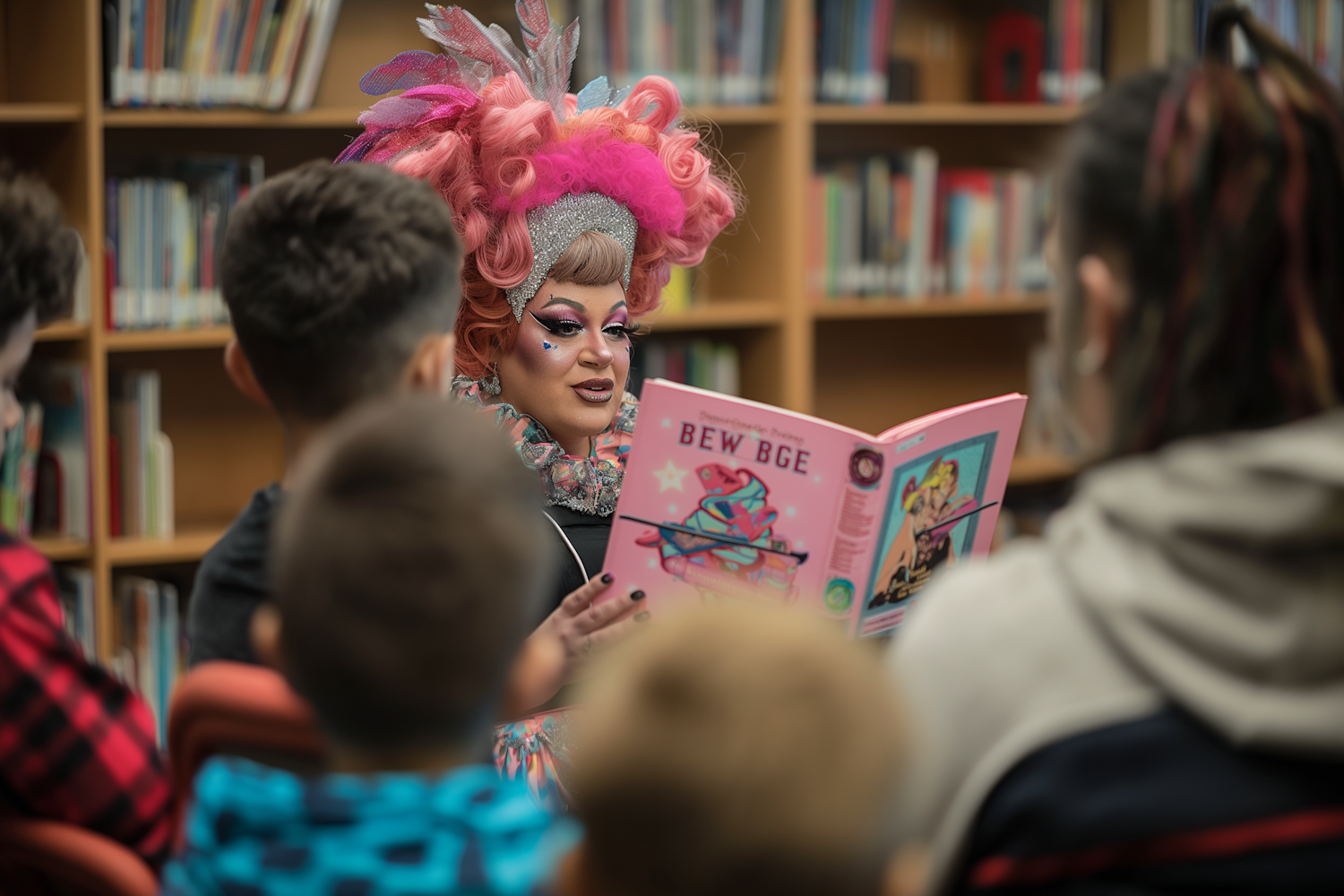 Drag Queen Storytime in Library